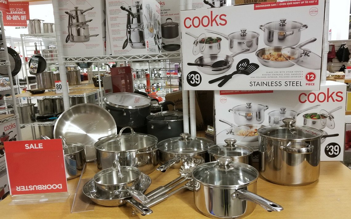 JCPenney Cooks 12Piece Stainless Steel Cookware Set Only 13.15